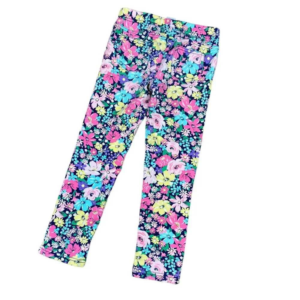 Carters Floral Pull on Pants Size 6